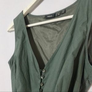 MEXX Olive Green Button-Down Dress w/Belt